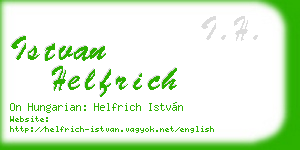 istvan helfrich business card
